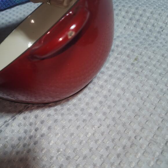 TECHNIQUE EUC ENAMELED RED TOMATO CAST IRON DUTCH OVEN POT 2 QT - Picture 7 of 7